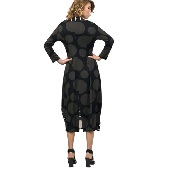 Alembika Chicha Cocoon Dress Savanna NWT Size 1 (US 6–8) Abstract Print Midi - Picture 4 of 13